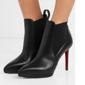 AUTHENTIC Black Crochinetta 100mm, Christian Louboutin, Size 37 (Not For Bundle)